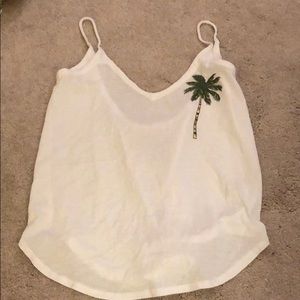 Chaser Palm Tree Low Back Tank - XS NWOT